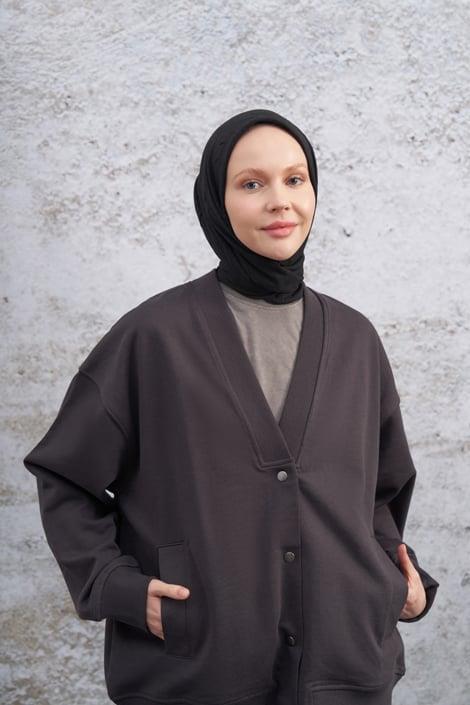 Armanda Bambu Kraş Eşarp 3286-Siyah