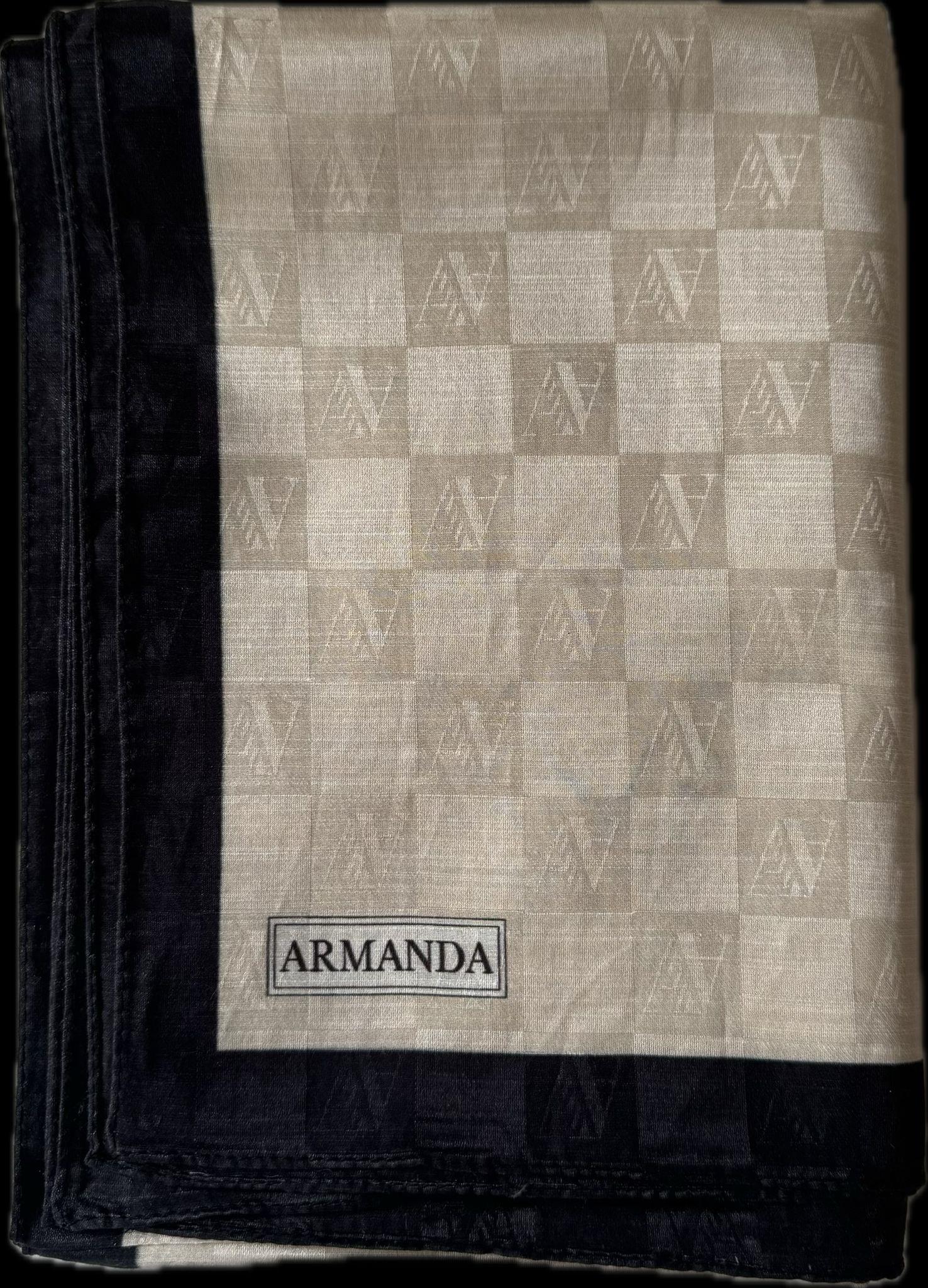 Armanda Dama Monogram Şal 3370-Bej