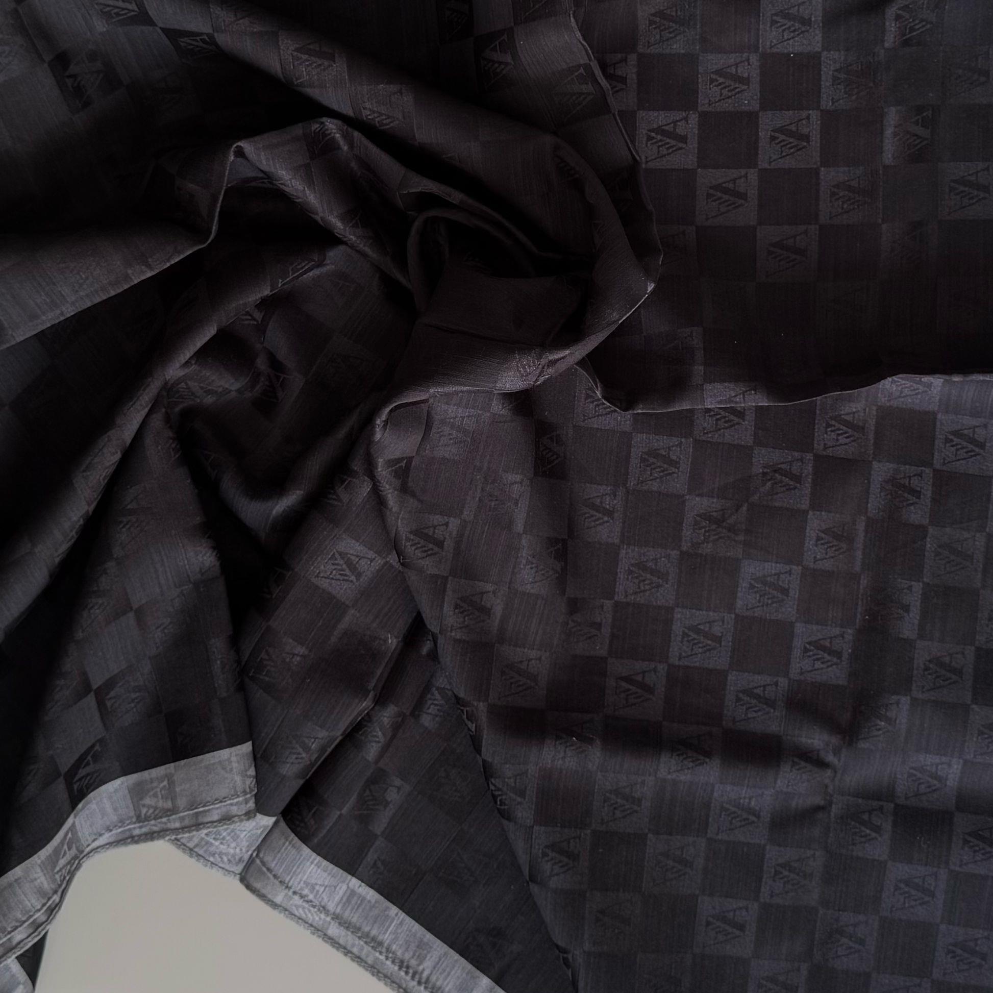 Armanda Dama Monogram Şal 3370-Siyah