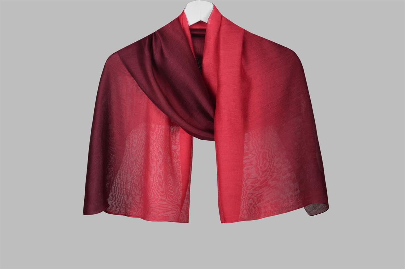 Armanda Degrede Şal 3216-Bordo-Kırmızı