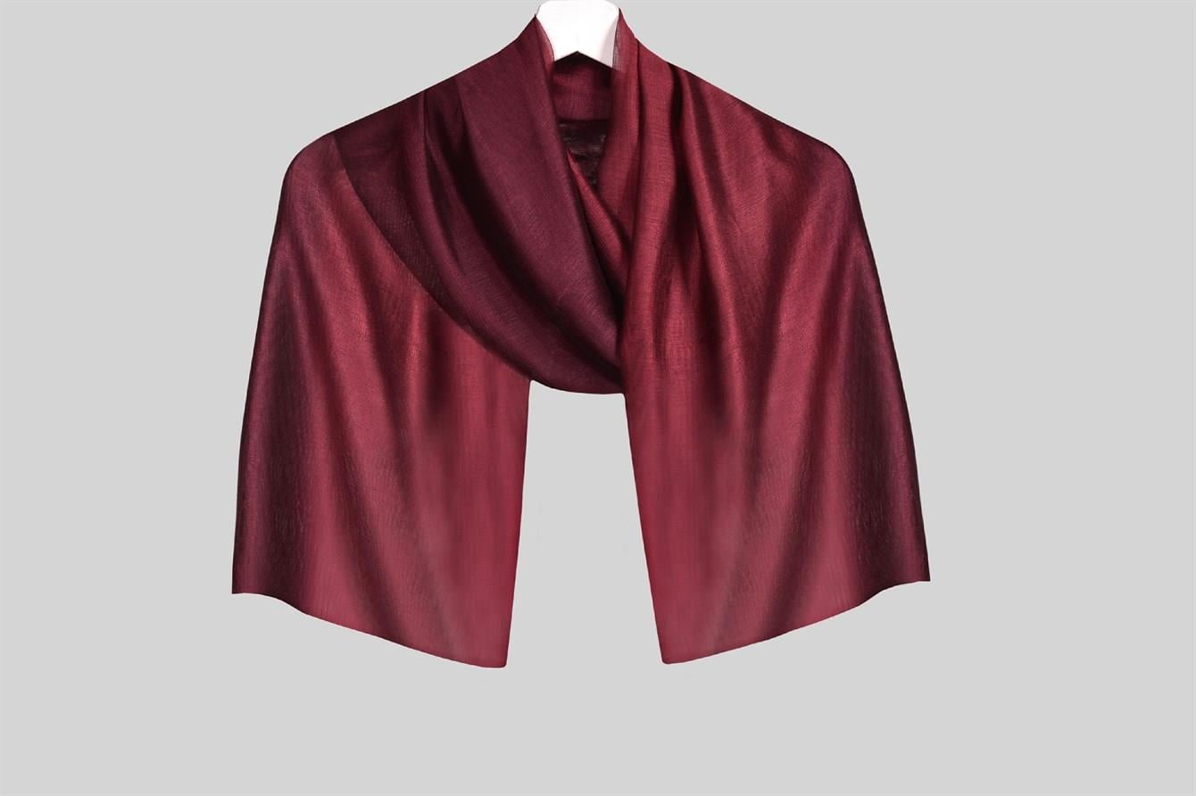 Armanda Degrede Şal 3216-Bordo-Koyu Bordo