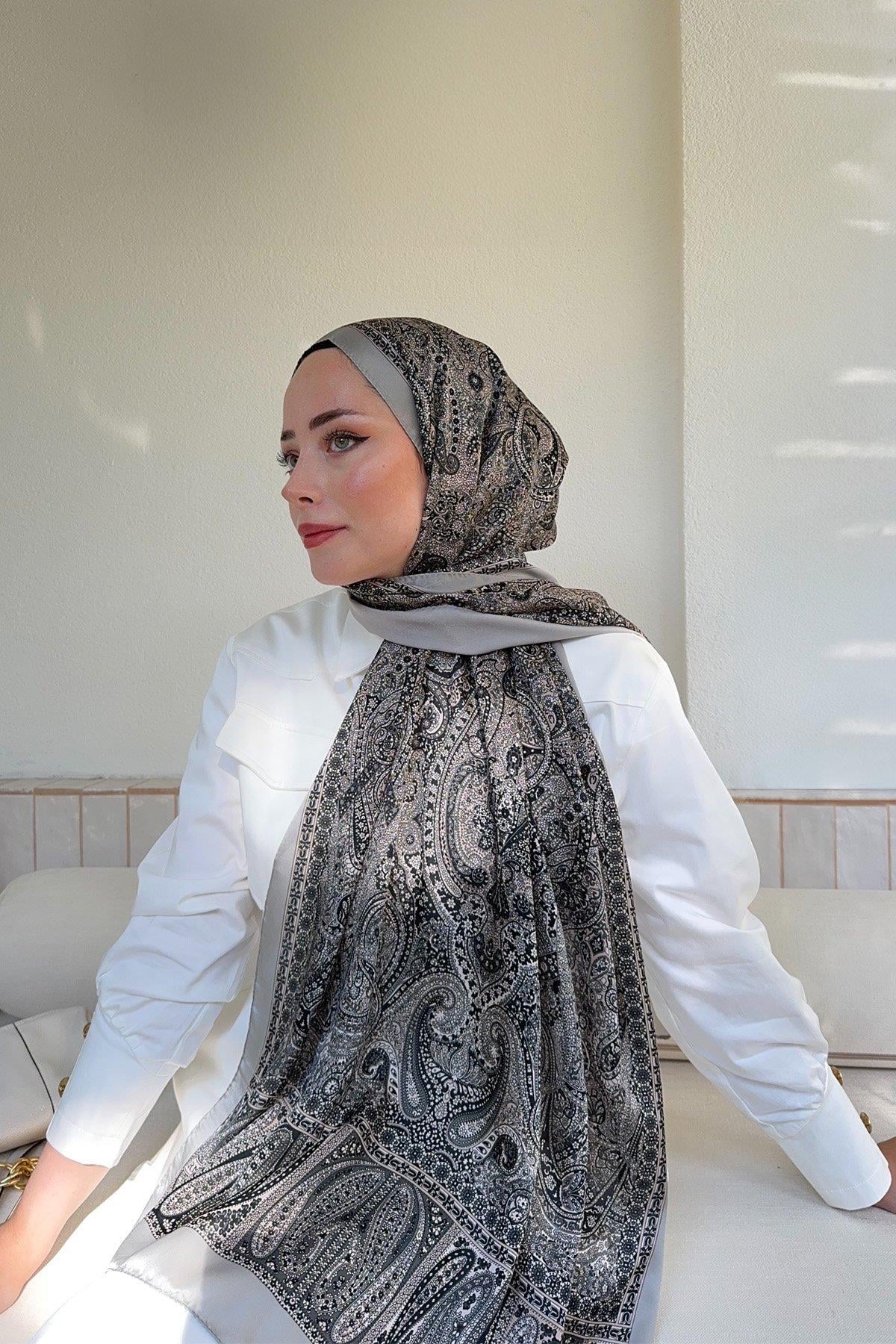 Armanda Etro Etnik Desen Şal 6036-Gri