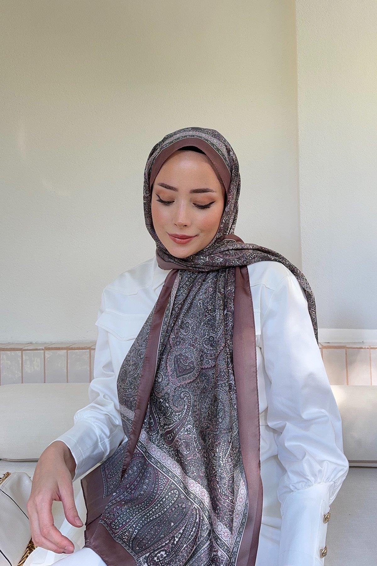 Armanda Etro Etnik Desen Şal 6036-Gül Kurusu