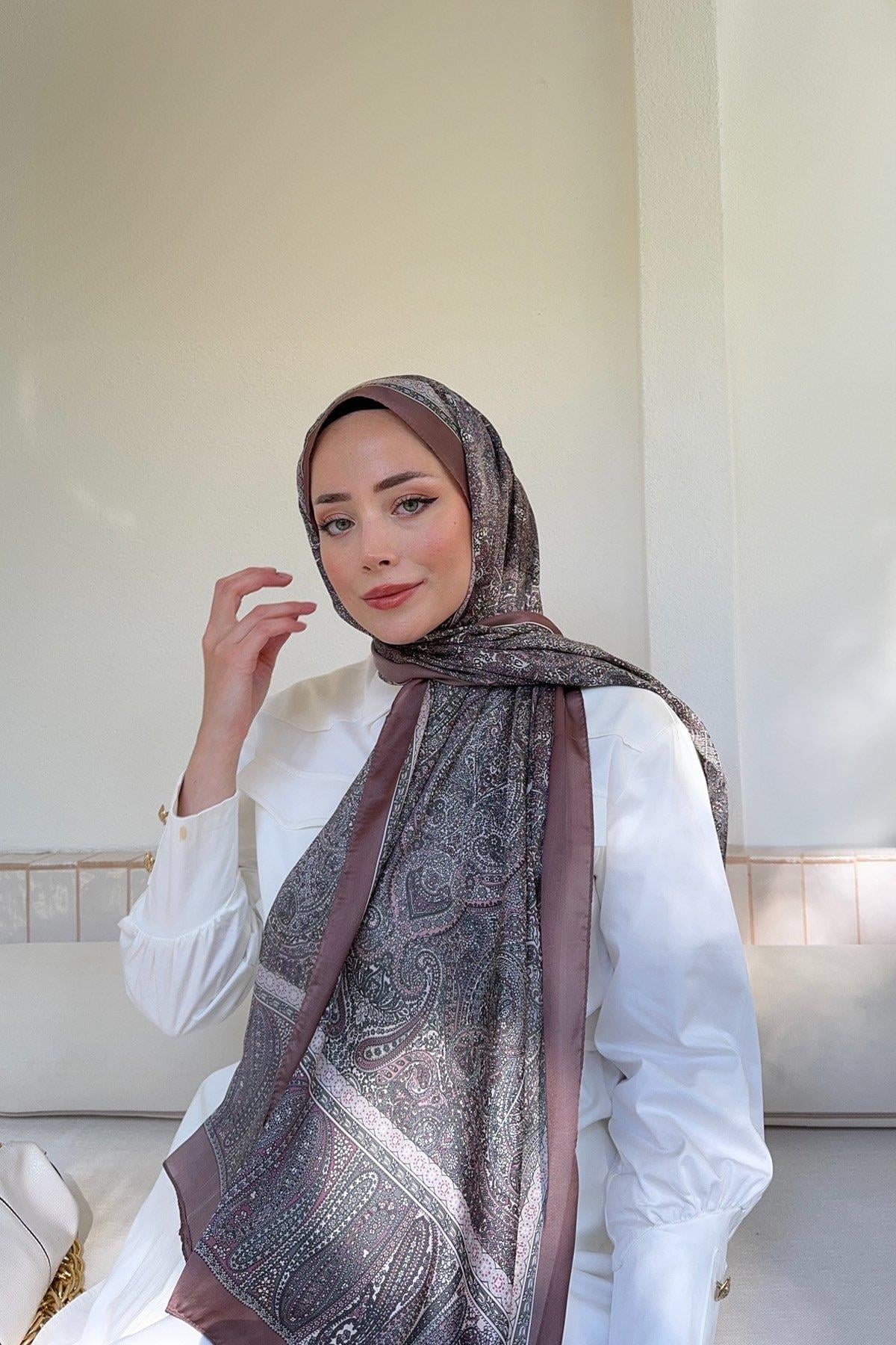 Armanda Etro Etnik Desen Şal 6036-Gül Kurusu