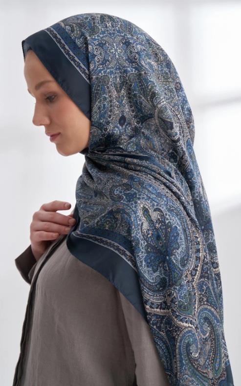 Armanda Etro Etnik Desen Şal 6036-Royal Mavi