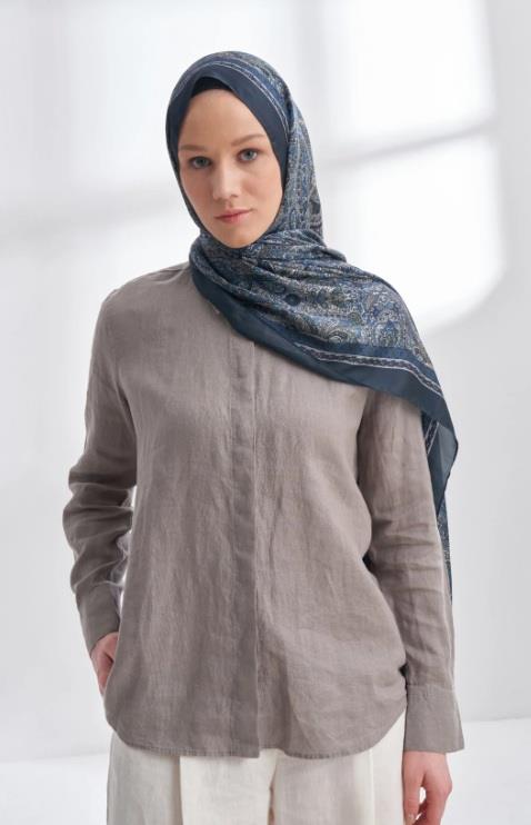 Armanda Etro Etnik Desen Şal 6036-Royal Mavi