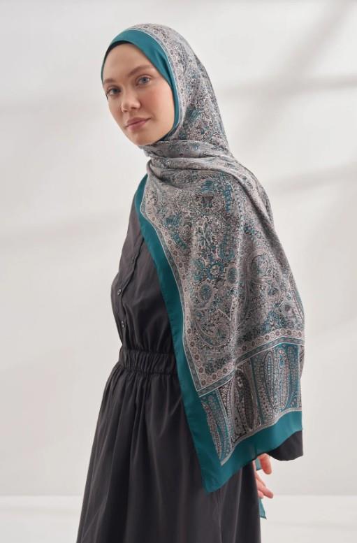 Armanda Etro Etnik Desen Şal 6036-zümrüt