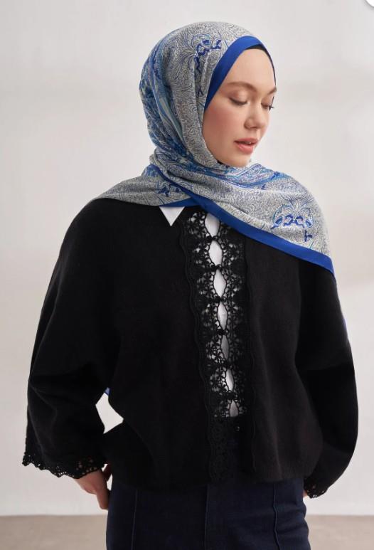 Armanda İthal Vual Nuit Desen Şal 04463-Saks