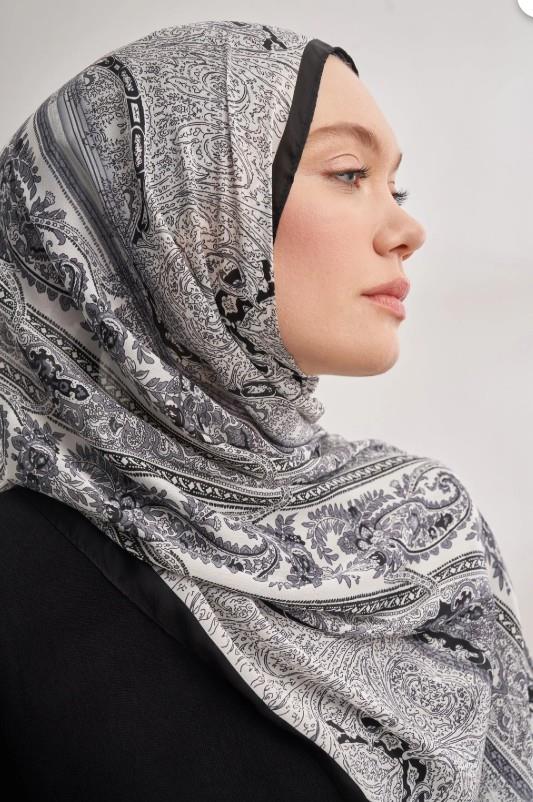 Armanda İthal Vual Nuit Desen Şal 04463-Siyah