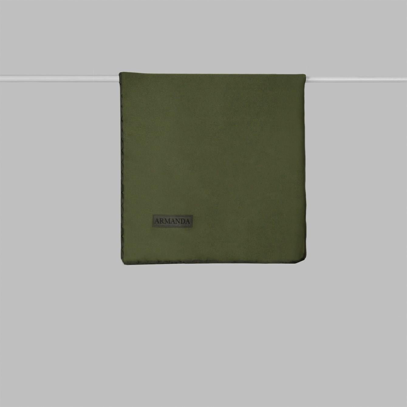 Armanda Saten İpek Eşarp 4444-Haki