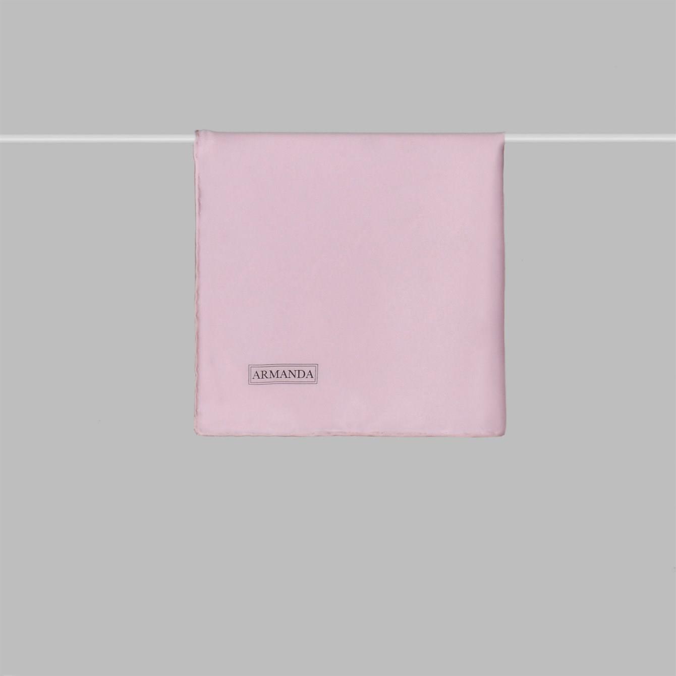 Armanda Saten İpek Eşarp 4444-Toz Pembe