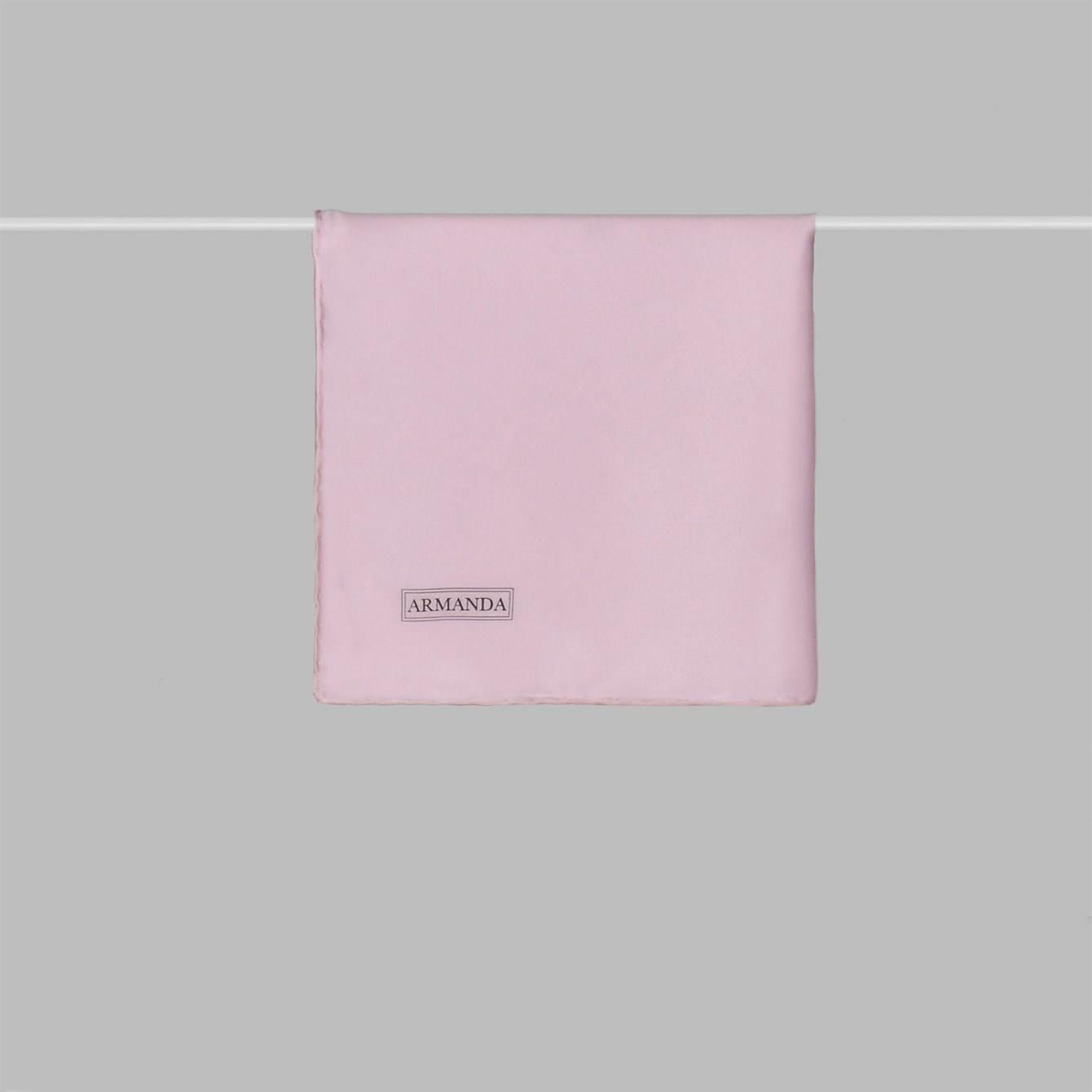 Armanda Tivil İpek Eşarp 4445-Toz Pembe