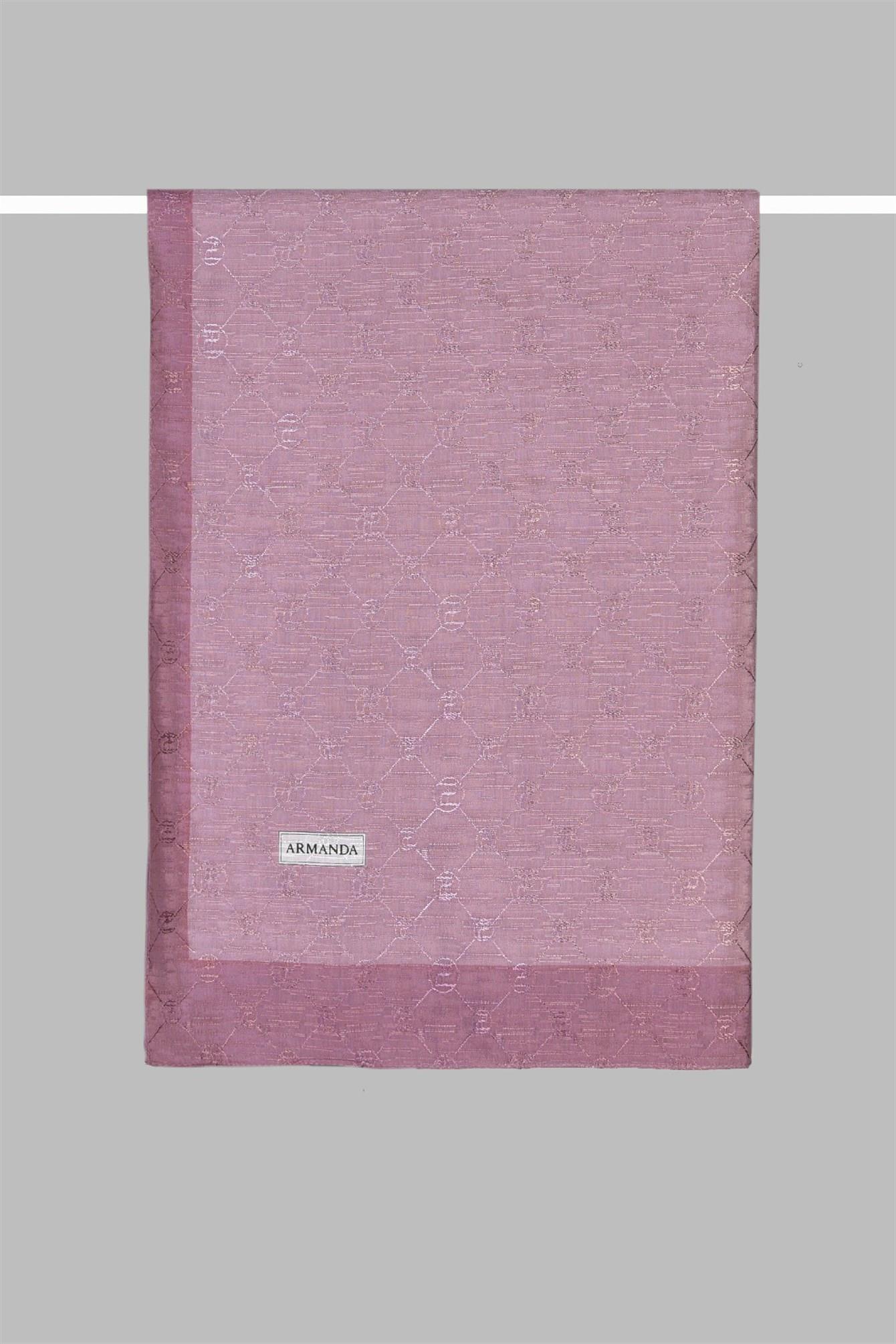 Armanda Zincir Monogram Desenli Şal 3042-Lila