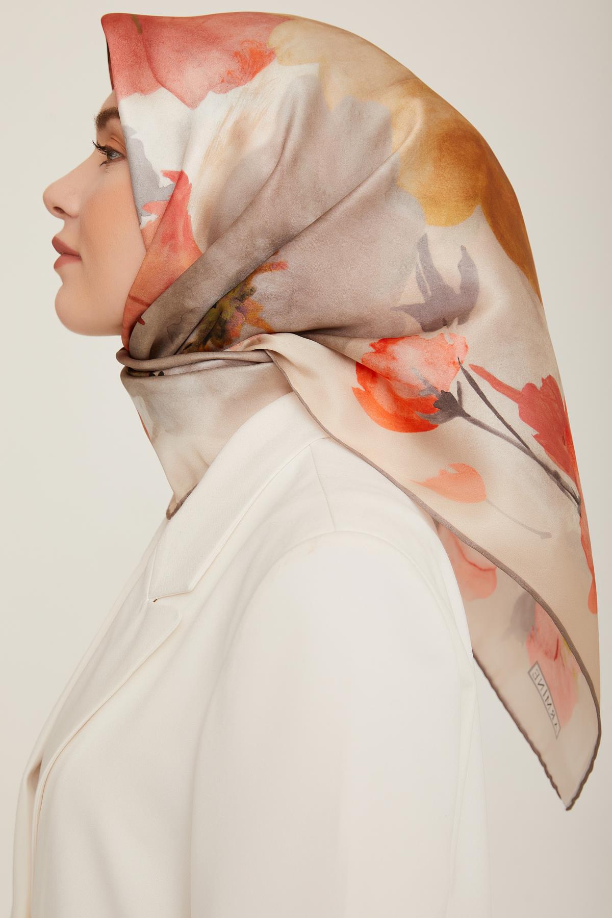 Armine İpek Saten Eşarp 8800D-34