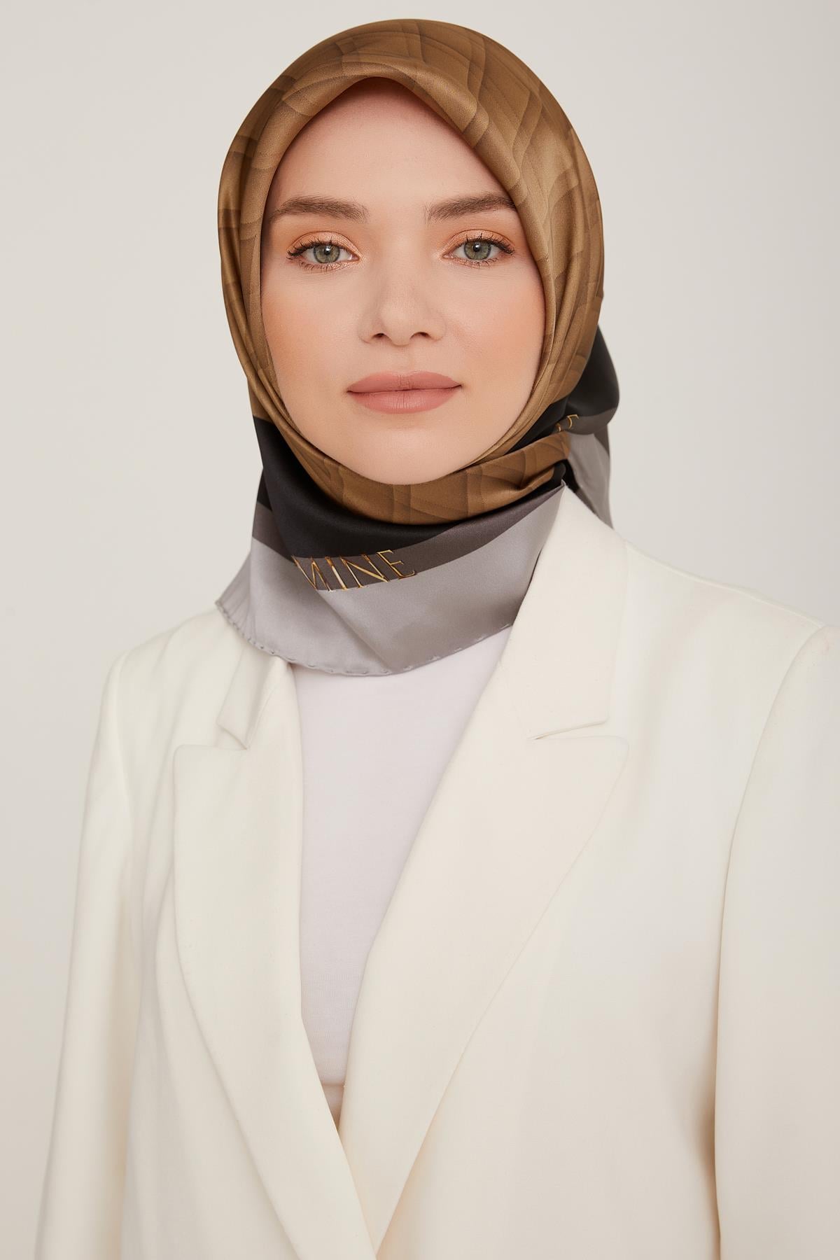 Armine İpek Saten Eşarp 8813D-34