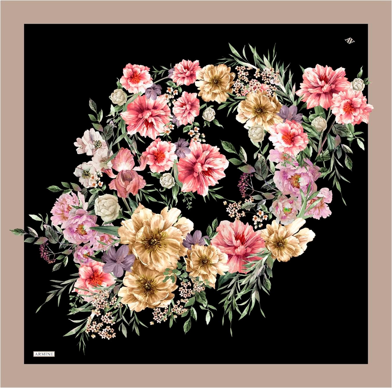 Armine Saten İpek Eşarp 8952D E23YA8952D01-34