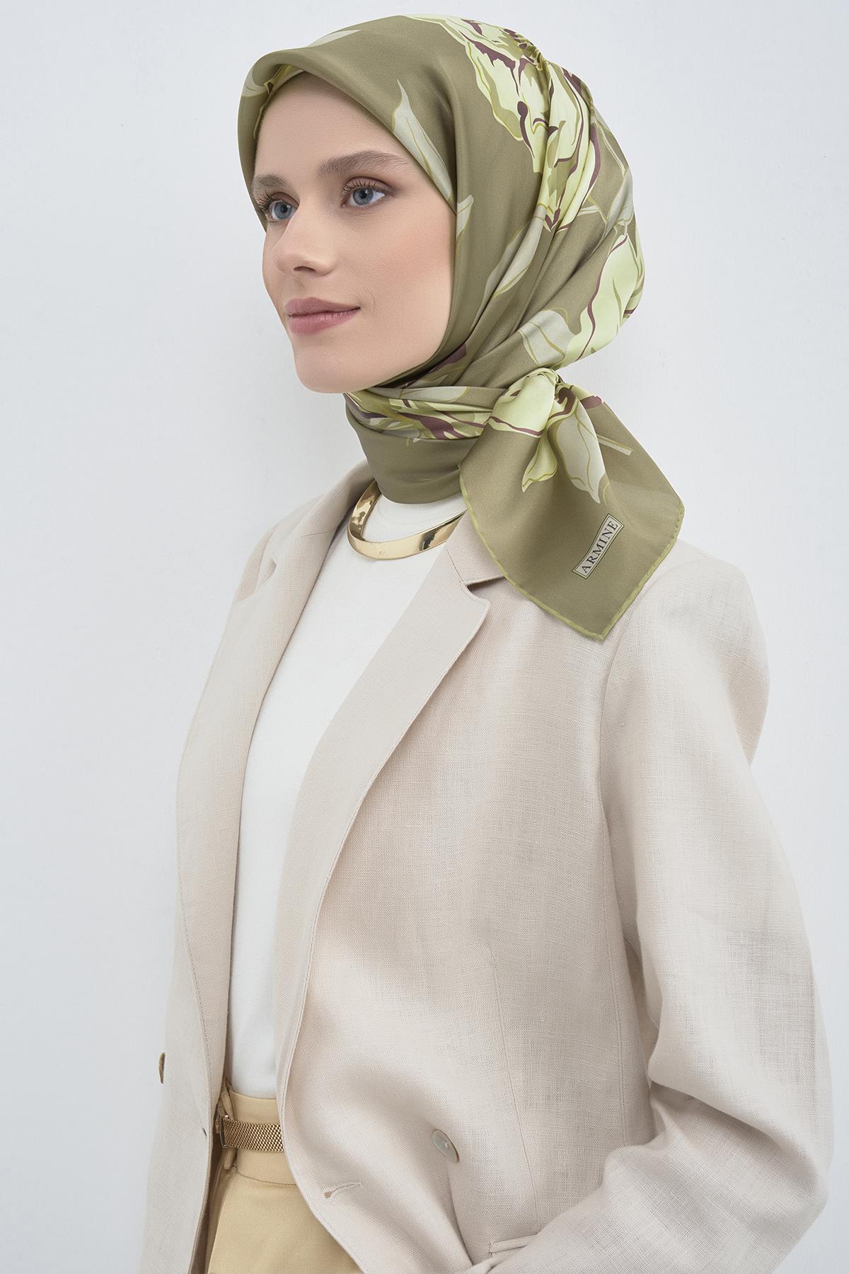 Armine Saten İpek Eşarp 9509D E26YA9509D01-52