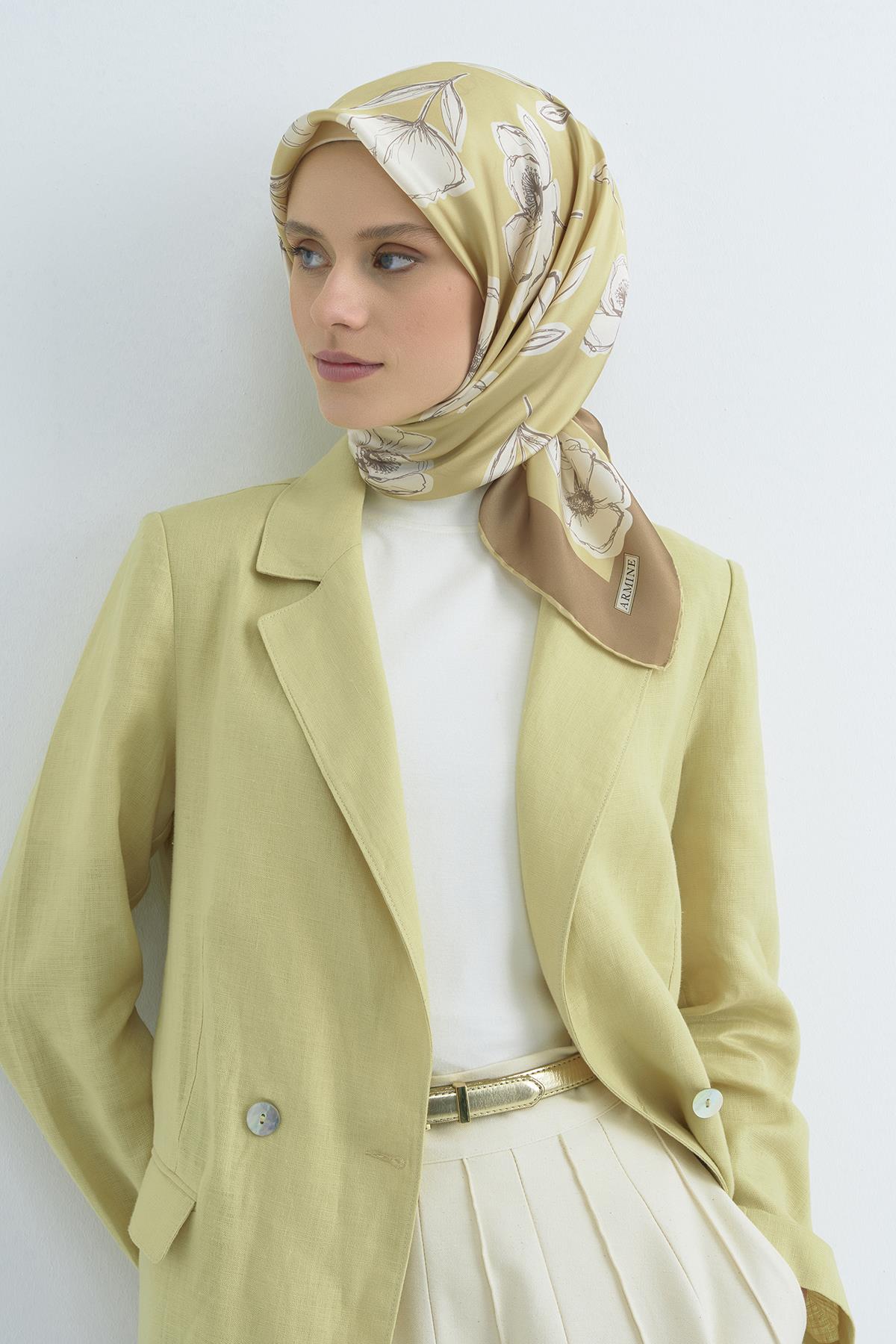 Armine Saten İpek Eşarp 9536D E26YA9536D01-37