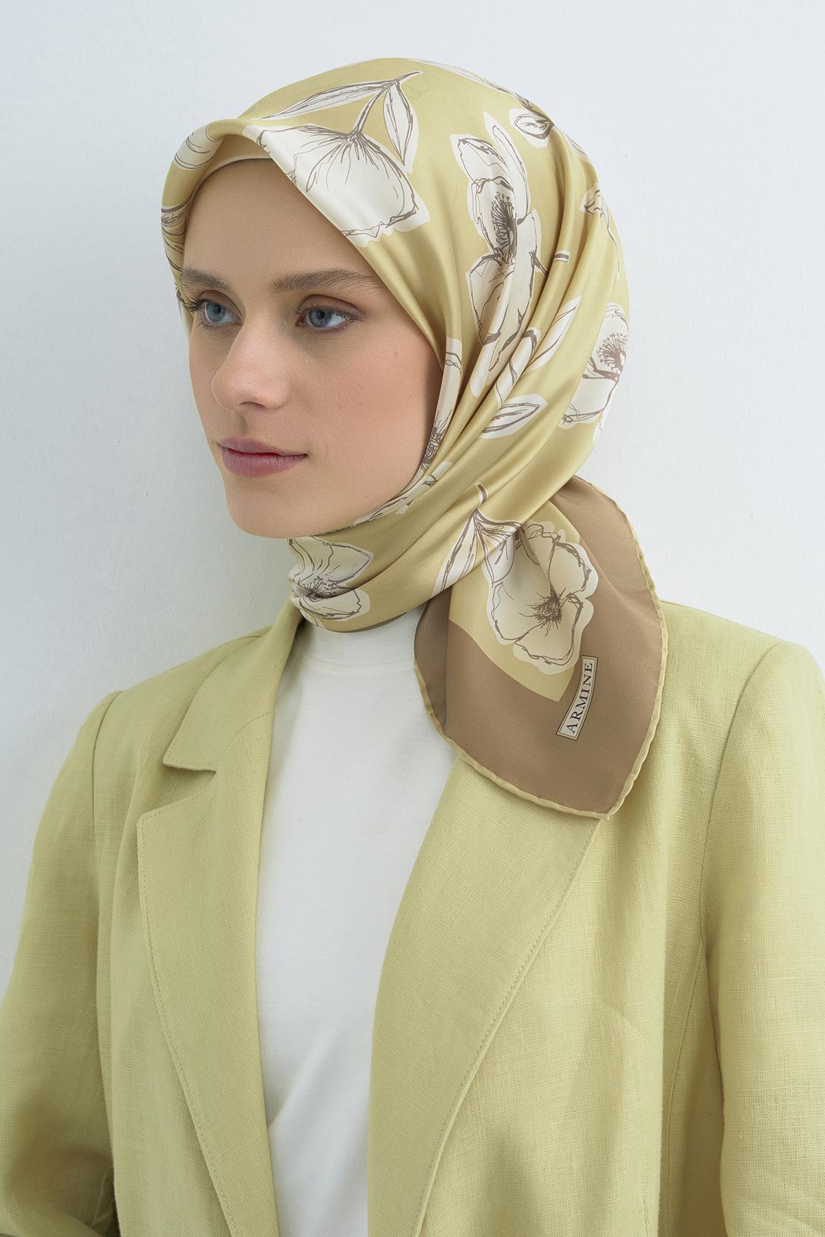 Armine Saten İpek Eşarp 9536D E26YA9536D01-37