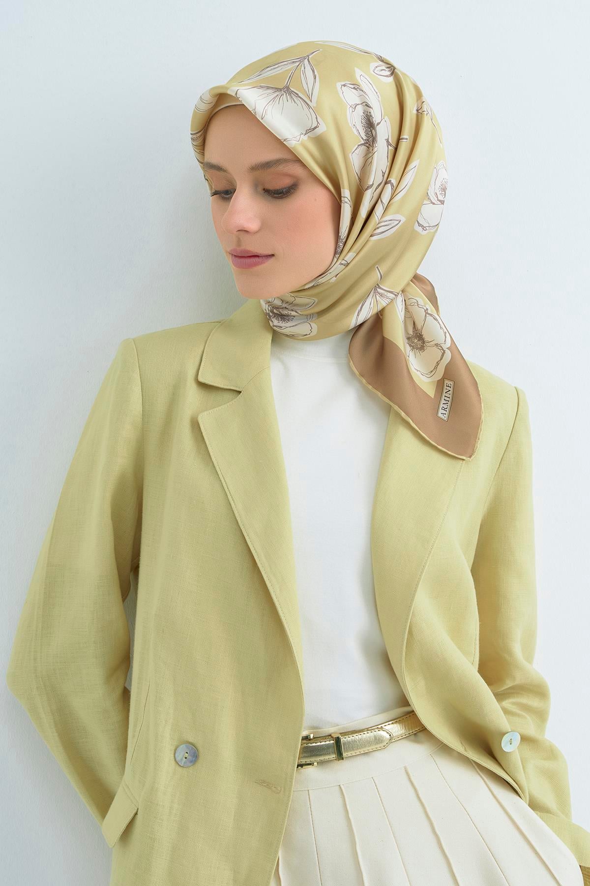 Armine Saten İpek Eşarp 9536D E26YA9536D01-37