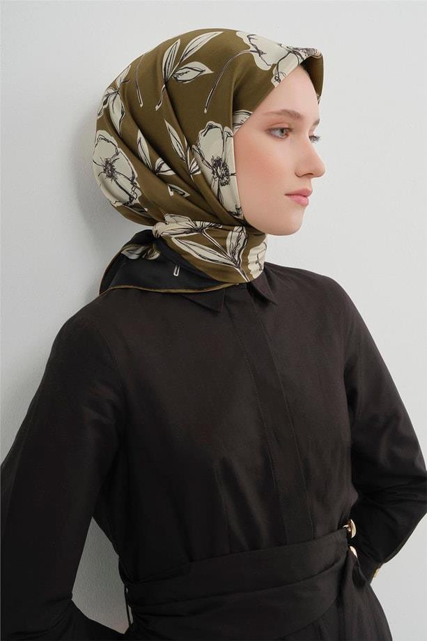 Armine Saten İpek Eşarp 9536D E26YA9536D01-35