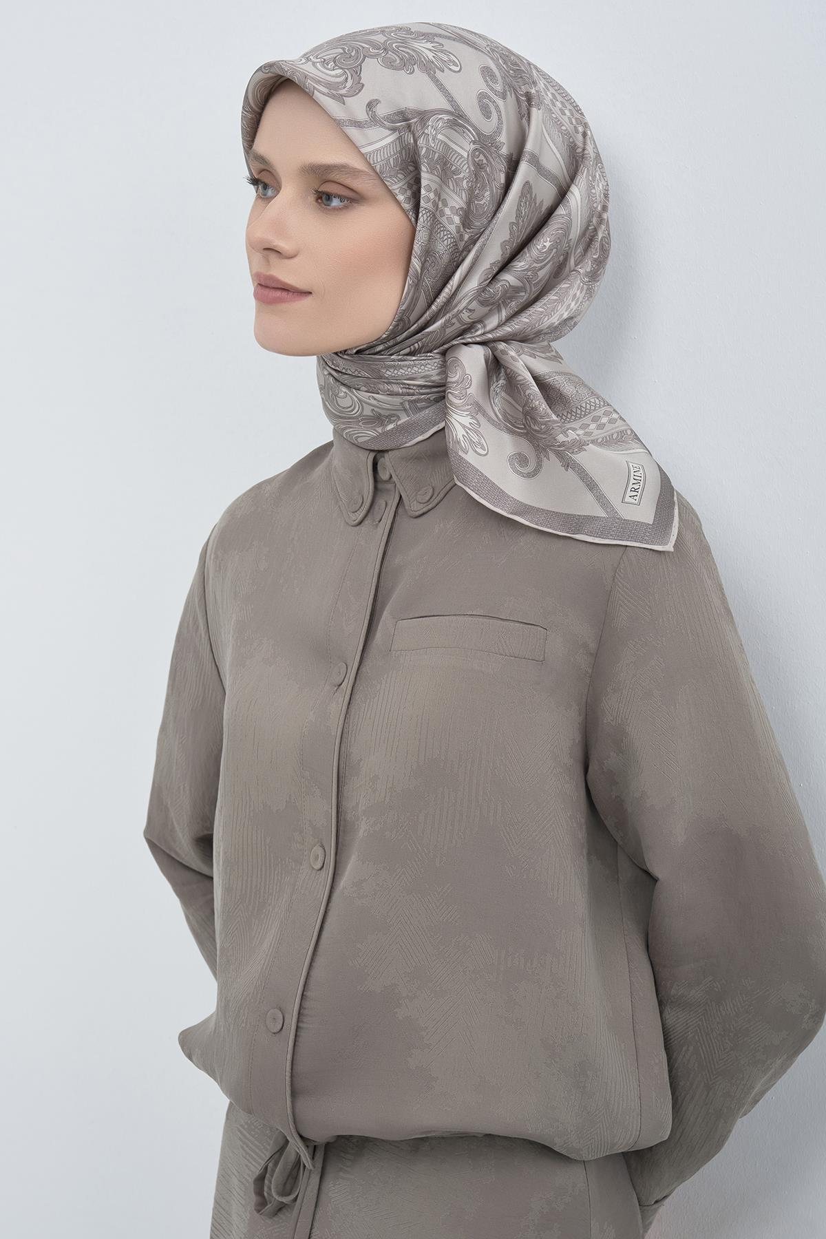 Armine Saten İpek Eşarp 9537D E26YA9537D01-81