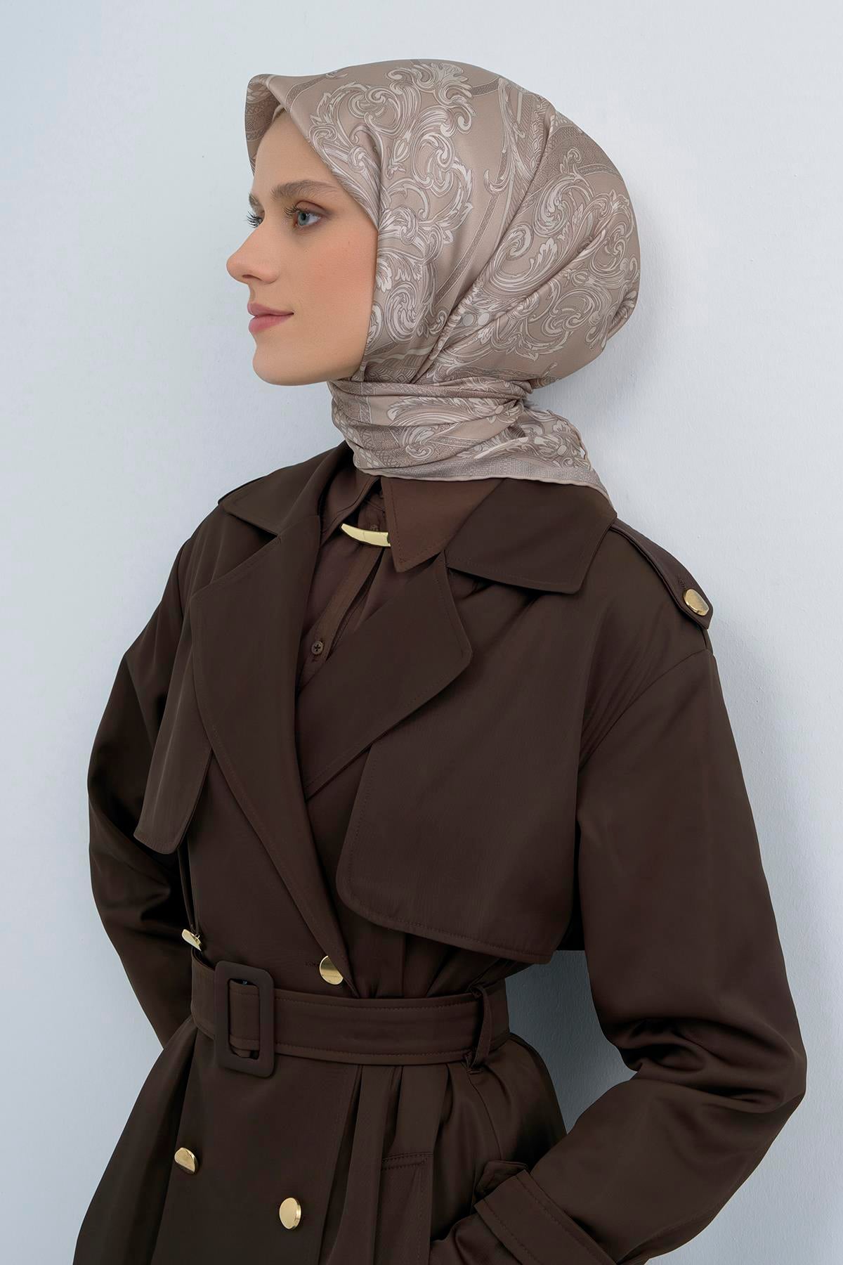 Armine Saten İpek Eşarp 9537D E26YA9537D01-54