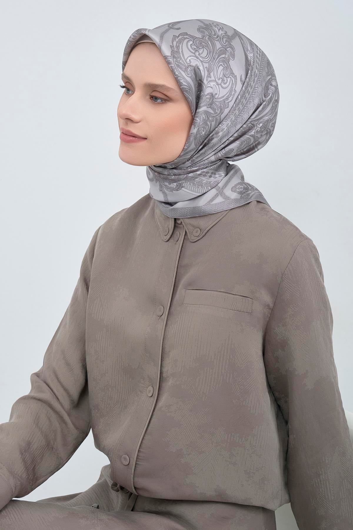 Armine Saten İpek Eşarp 9537D E26YA9537D01-81