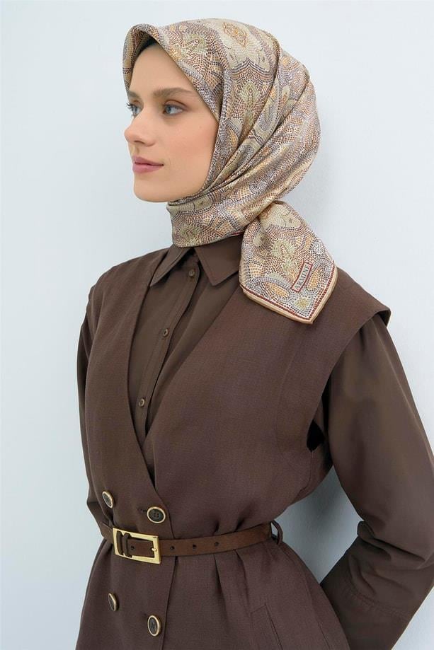 Armine Saten İpek Eşarp 9540D E26YA9540D01-32