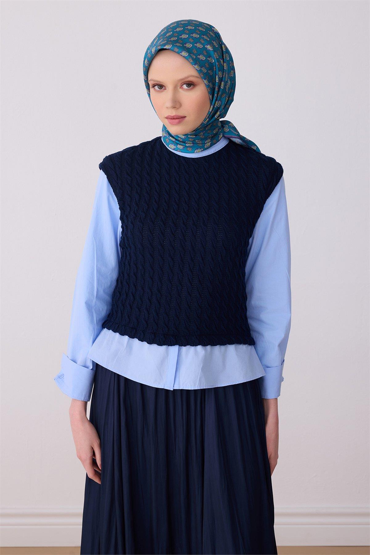 Belli Etnik Desen Tivil İpek Eşarp 4308 E26YA4308D01-80