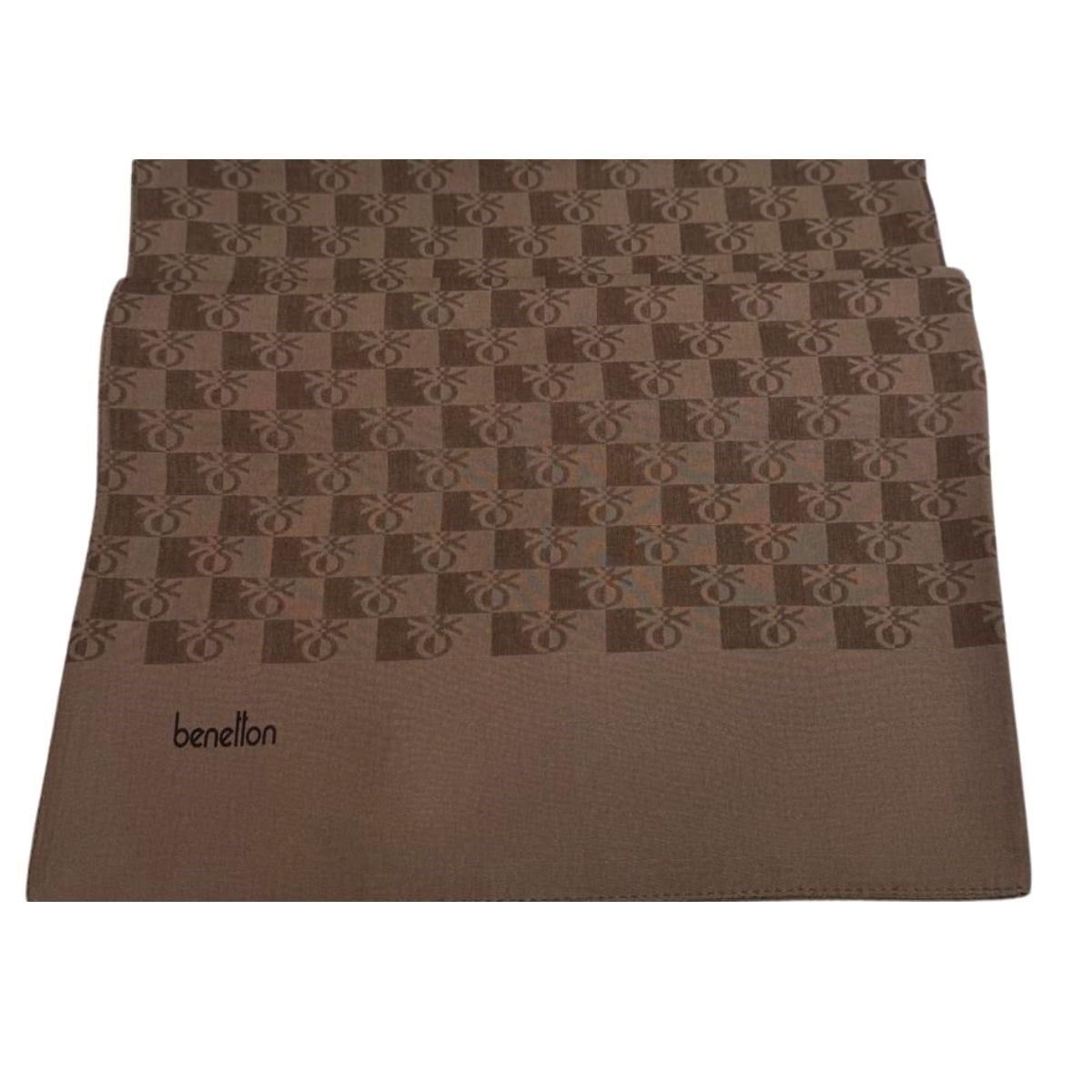 Benetton Elegante Tre Şal 1027-Koyu Kahve