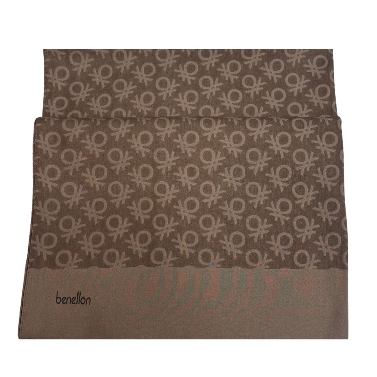 Benetton Elegante Uno Şal 01023-Açık Kahve