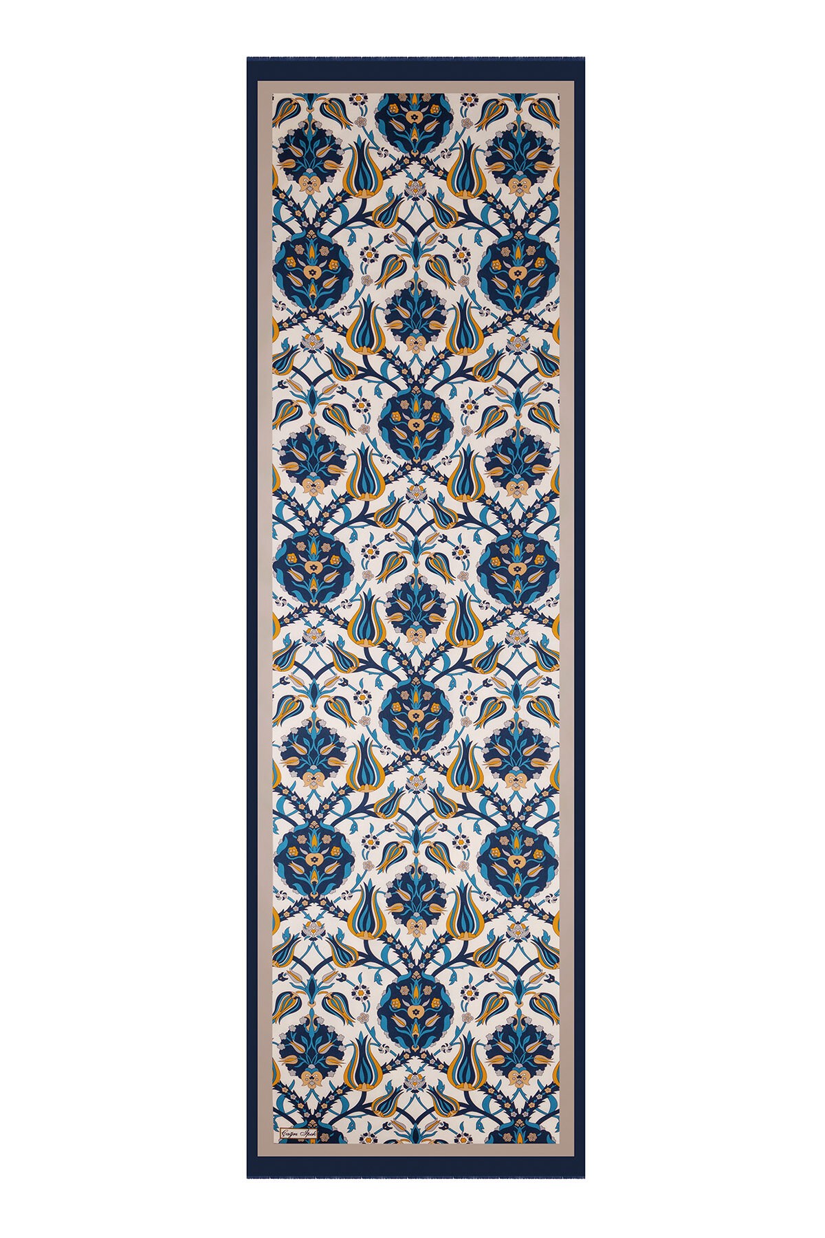 Çağrı İpek İznik Desen İpek Fular  DG9675-1