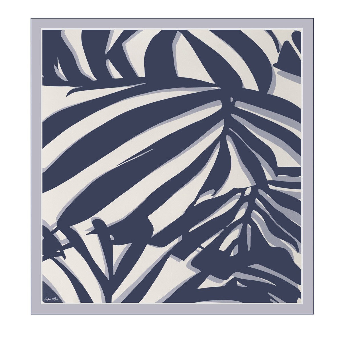 Çağrı İpek Modern Blok Desen Tivil İpek Eşarp DG9374-2