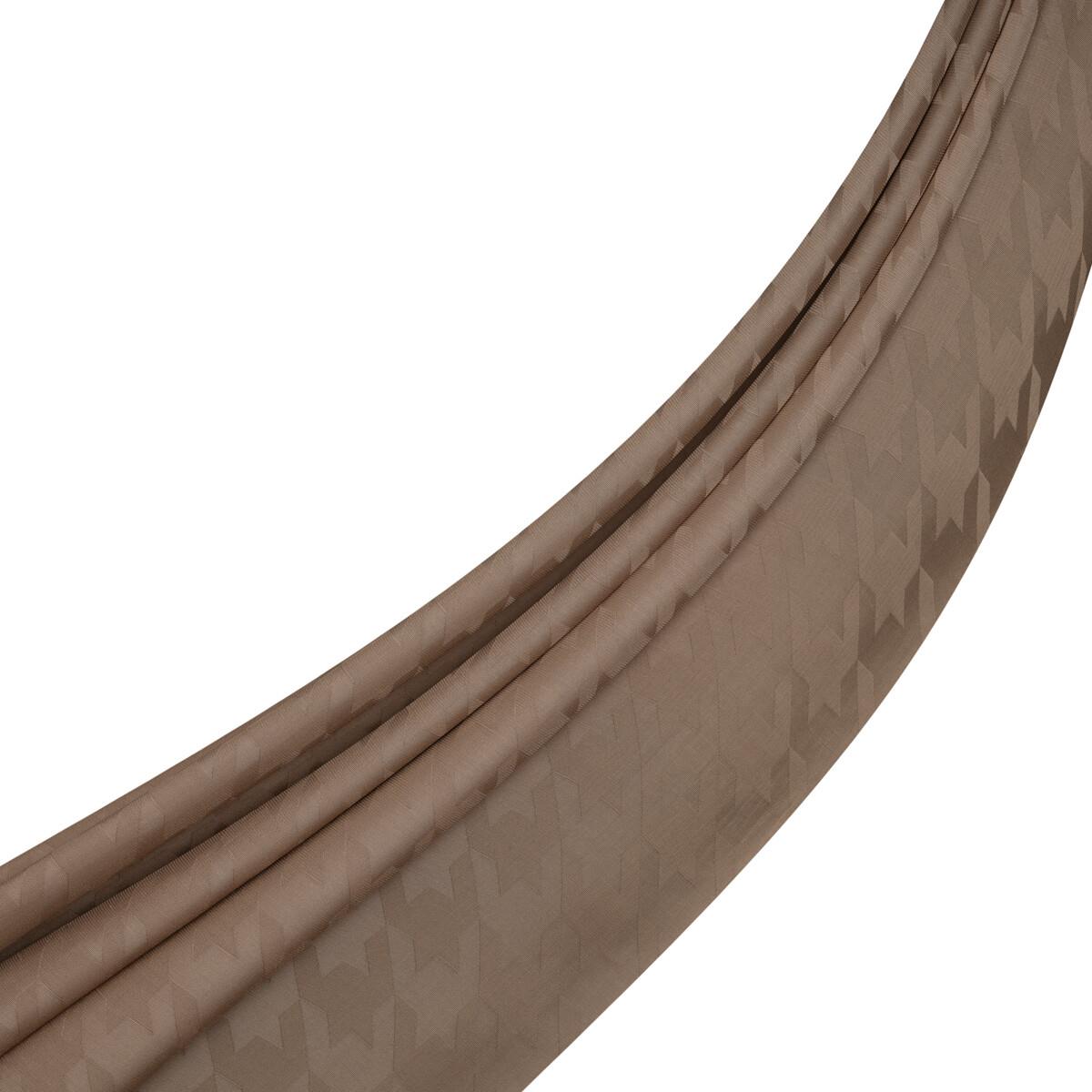 İpekevi Dört Mevsim Kazayağı Desenli Monogram Şal 04390-Vizon
