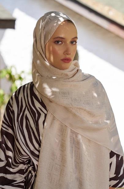 Ed Scarf Welness Logo Desen Şal 01103025-Bej