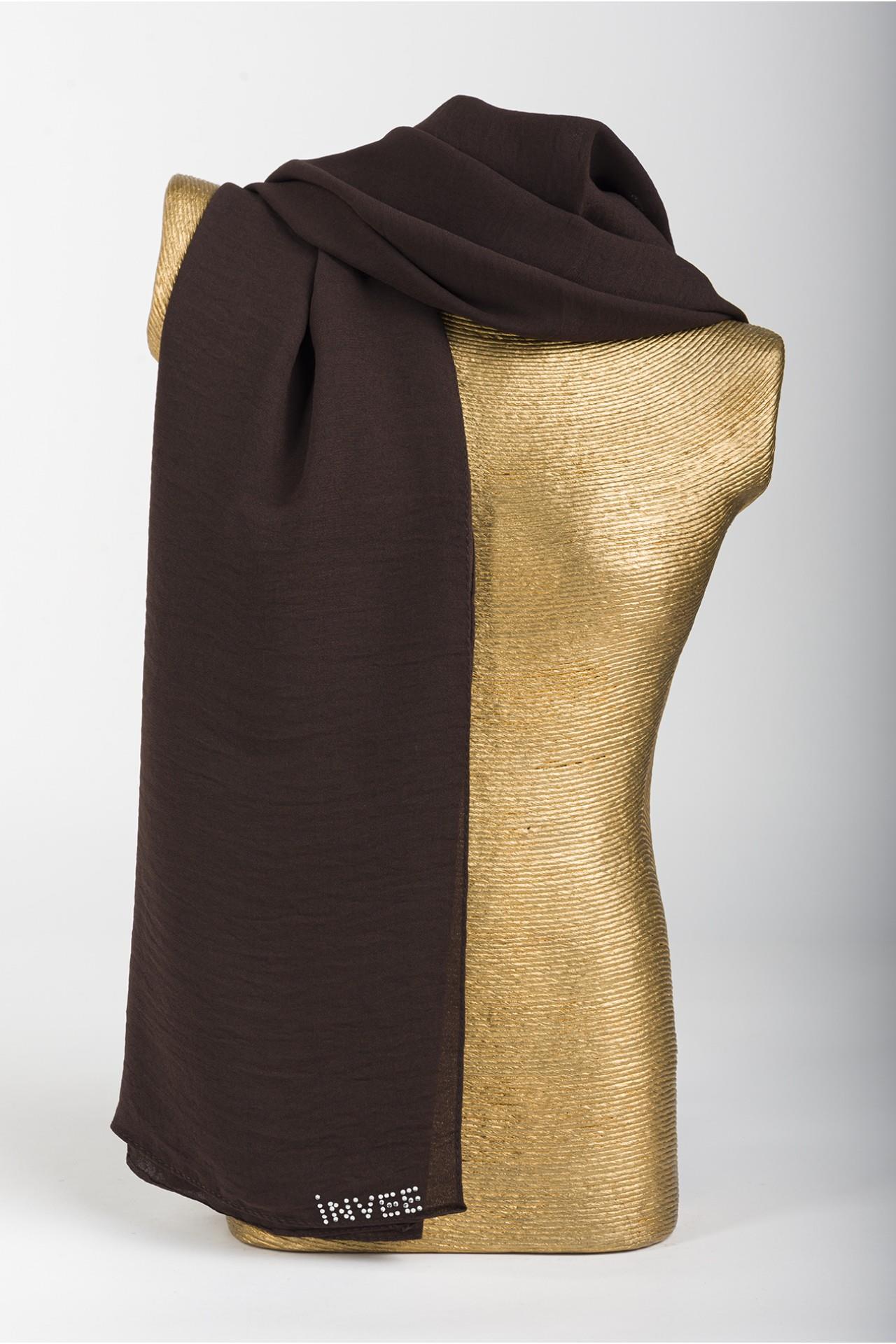 İnvee Caz Eşarp 1346-Kahve