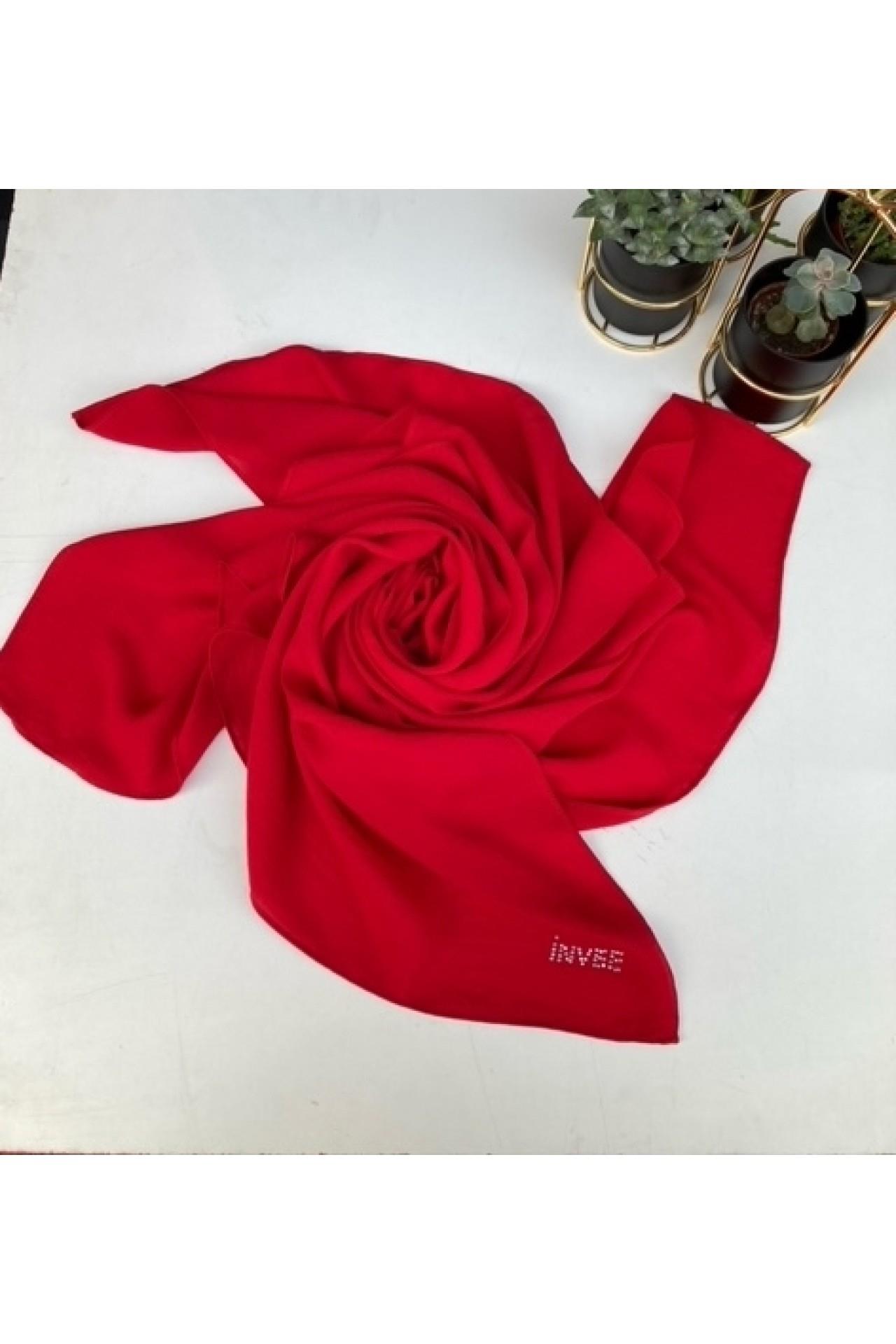 İnvee Caz Eşarp 1346-Kırmızı