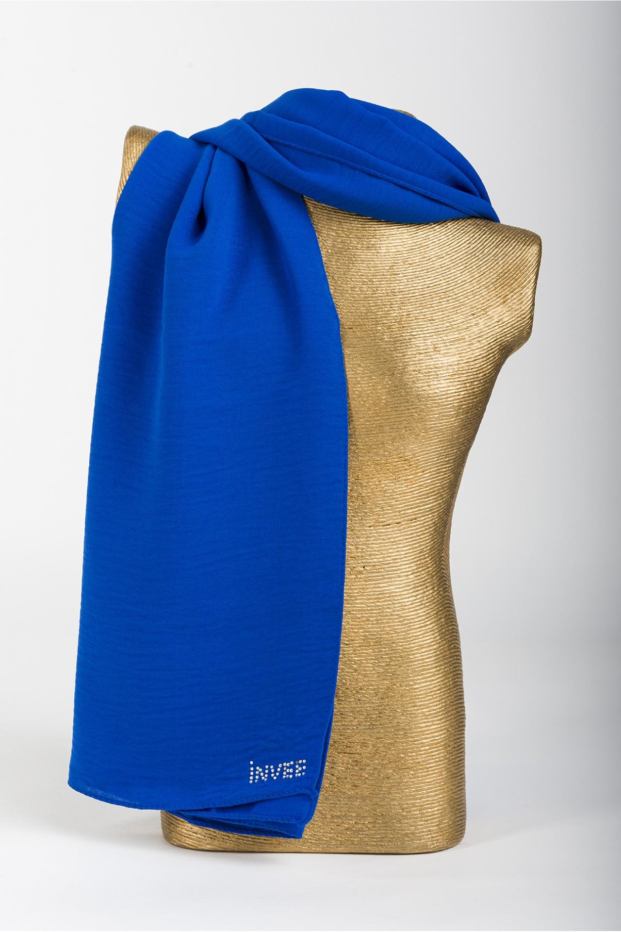 İnvee Caz Eşarp 1346-Mavi-Sax