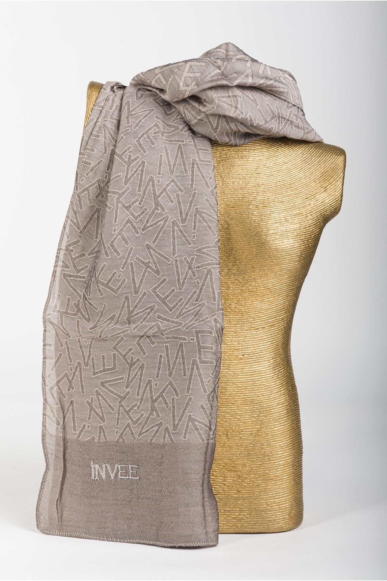İnvee Desen Şal 1550-Vizon