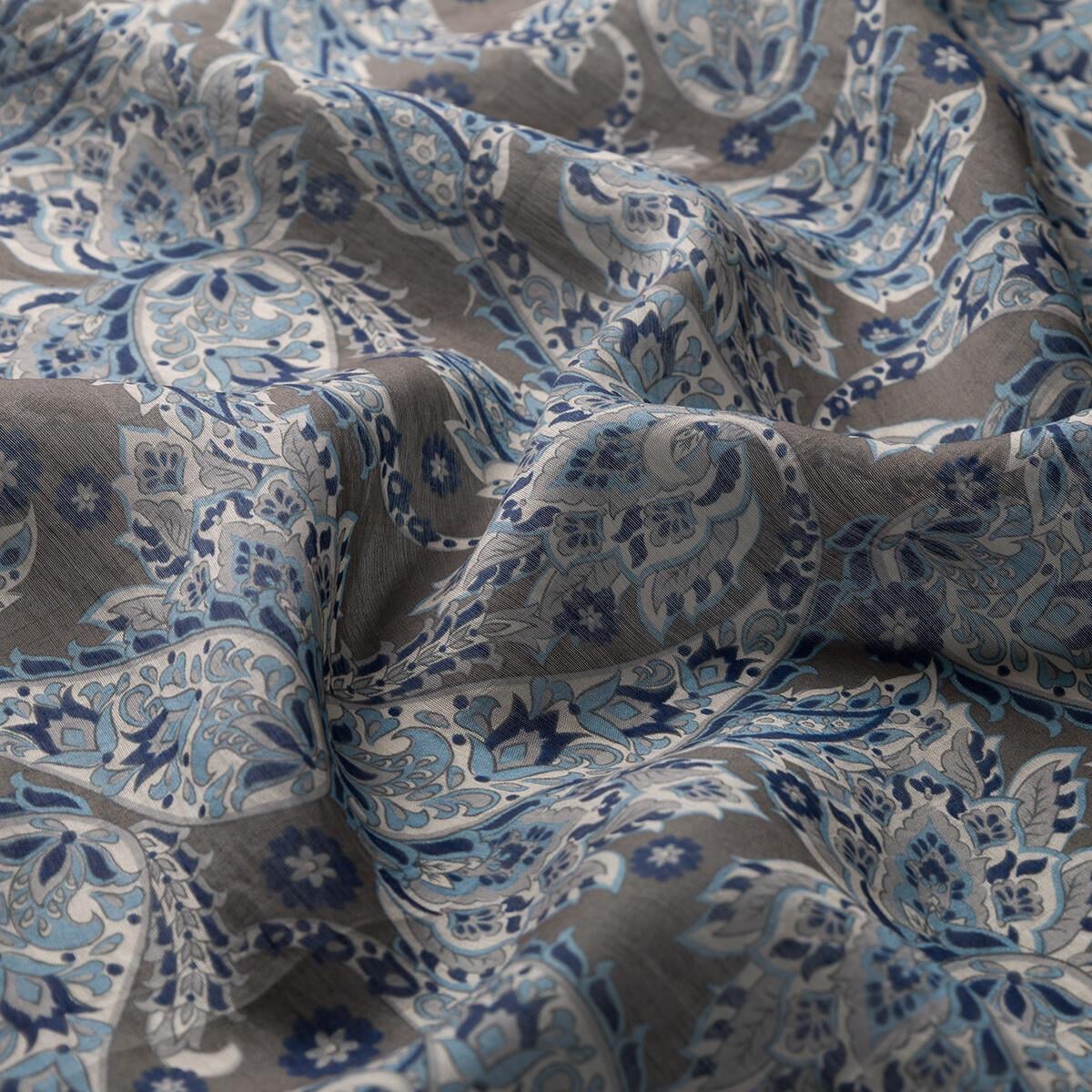 İpekev Mezopotamya Model 03 Desenli Tensel Soft Eşarp 02226-Siyah