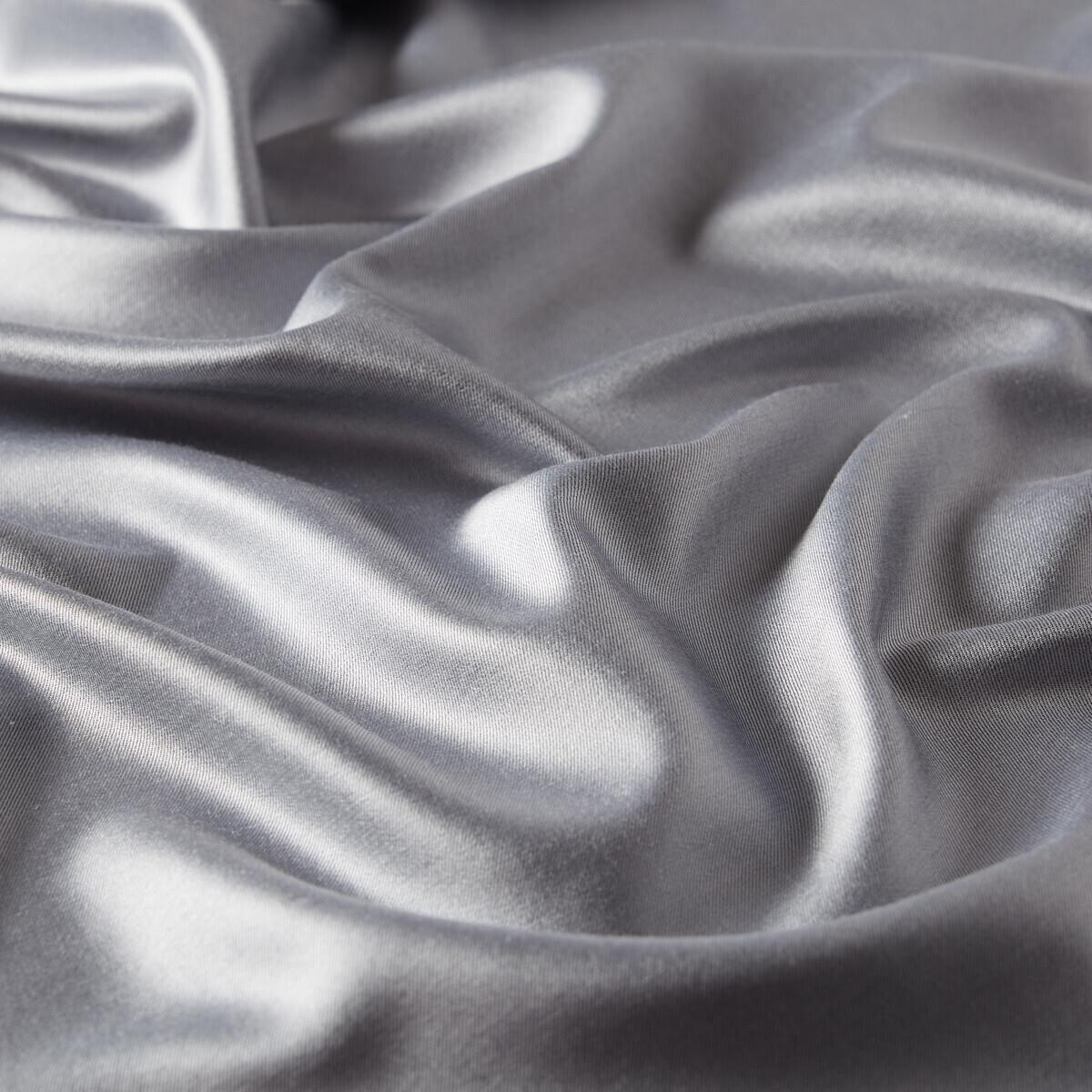 İpekevi Çift Taraflı Düz Renk İpek Şal 00927-Koyu Gümüş