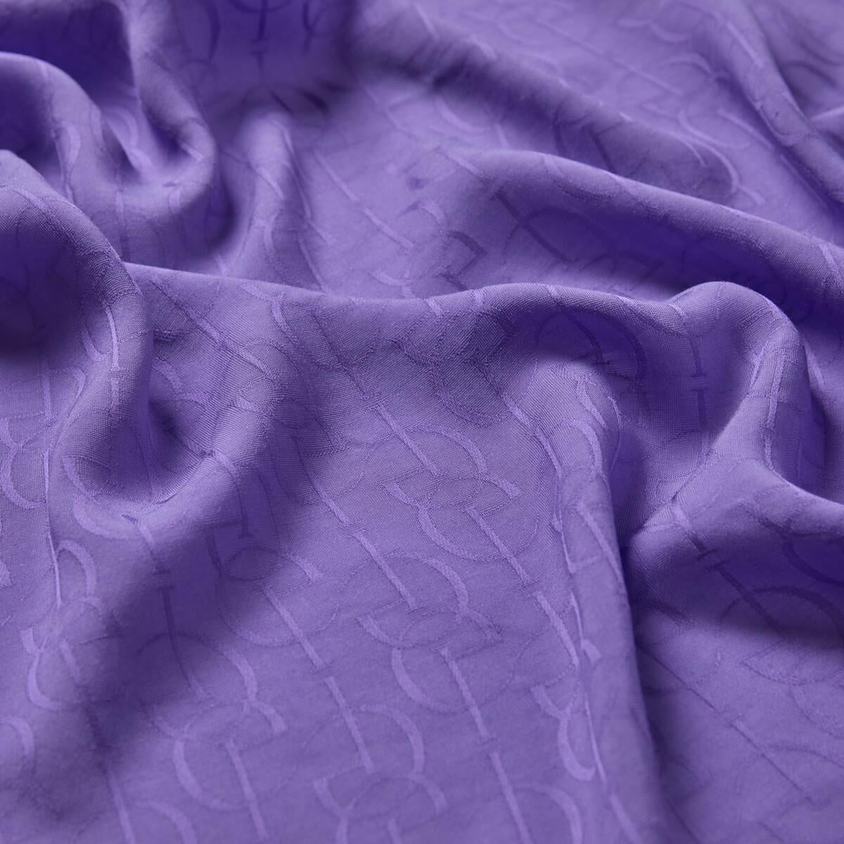 İpekevi Dört Mevsim İE Monogram Şal 04474-Eflatun