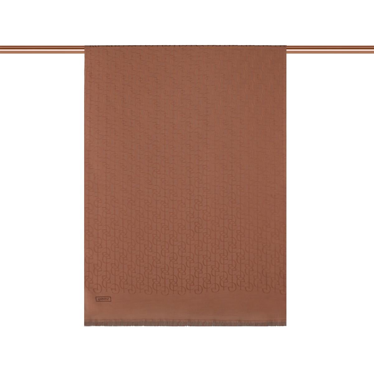 İpekevi Dört Mevsim İE Monogram Şal 04474-Bakır