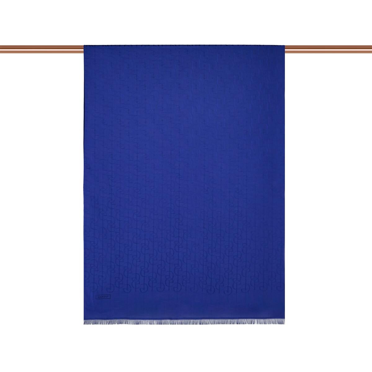 İpekevi Dört Mevsim İE Monogram Şal 04474-Saks Mavi