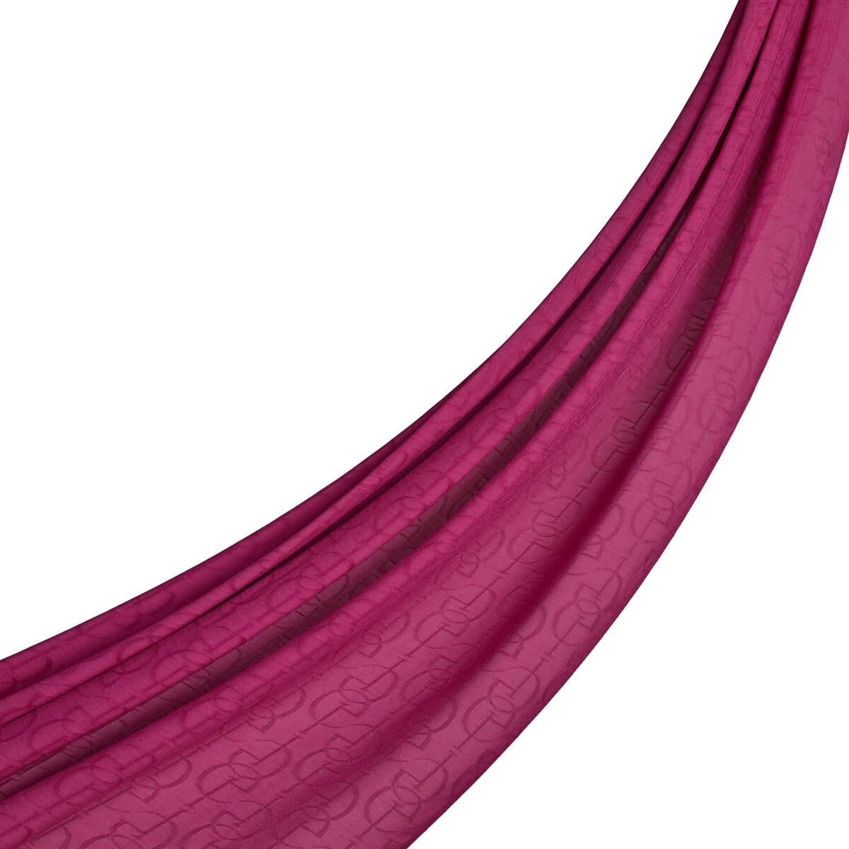 İpekevi Dört Mevsim İE Monogram Şal 04474-VİŞNE