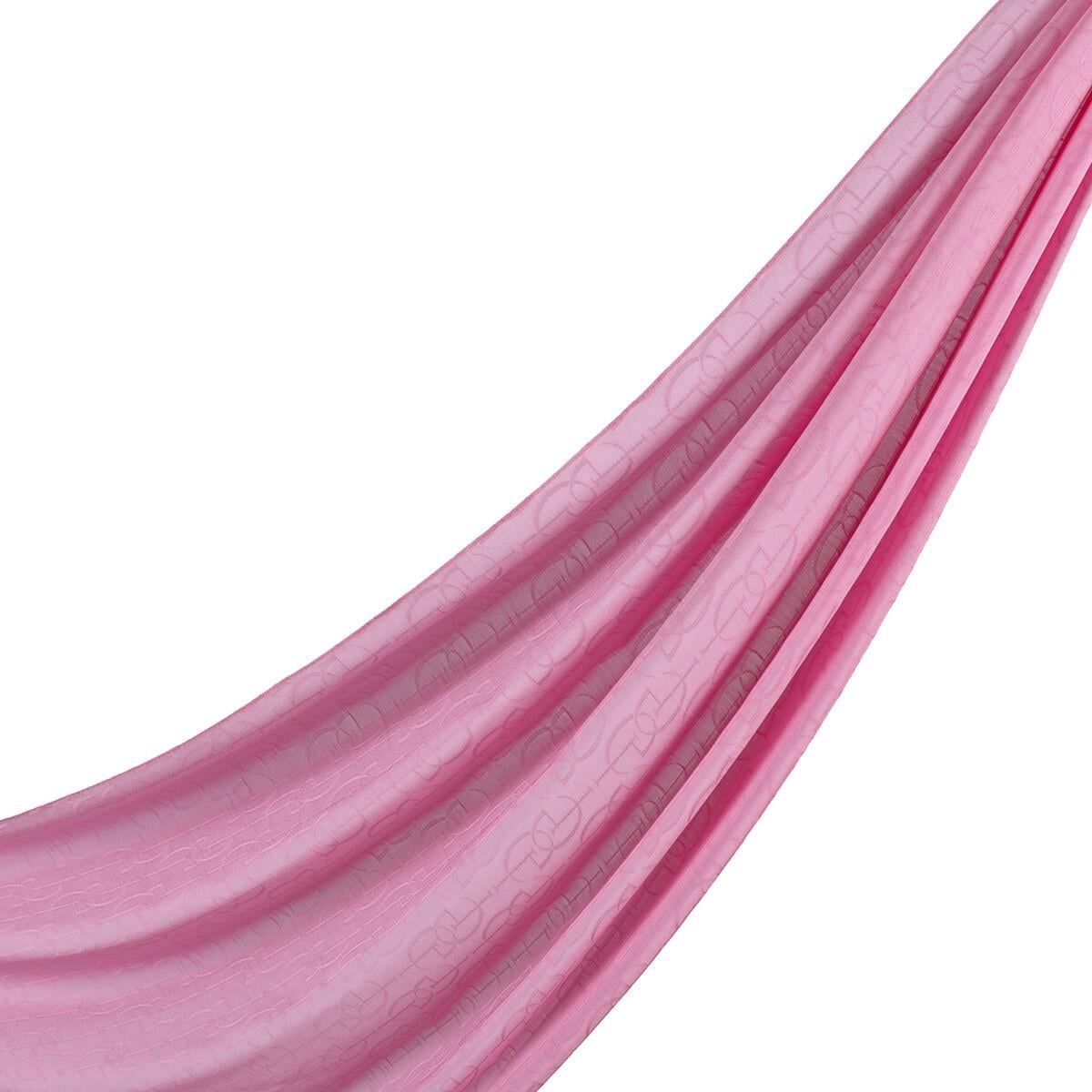 İpekevi Dört Mevsim İE Monogram Şal 04474-Şeker Pembe