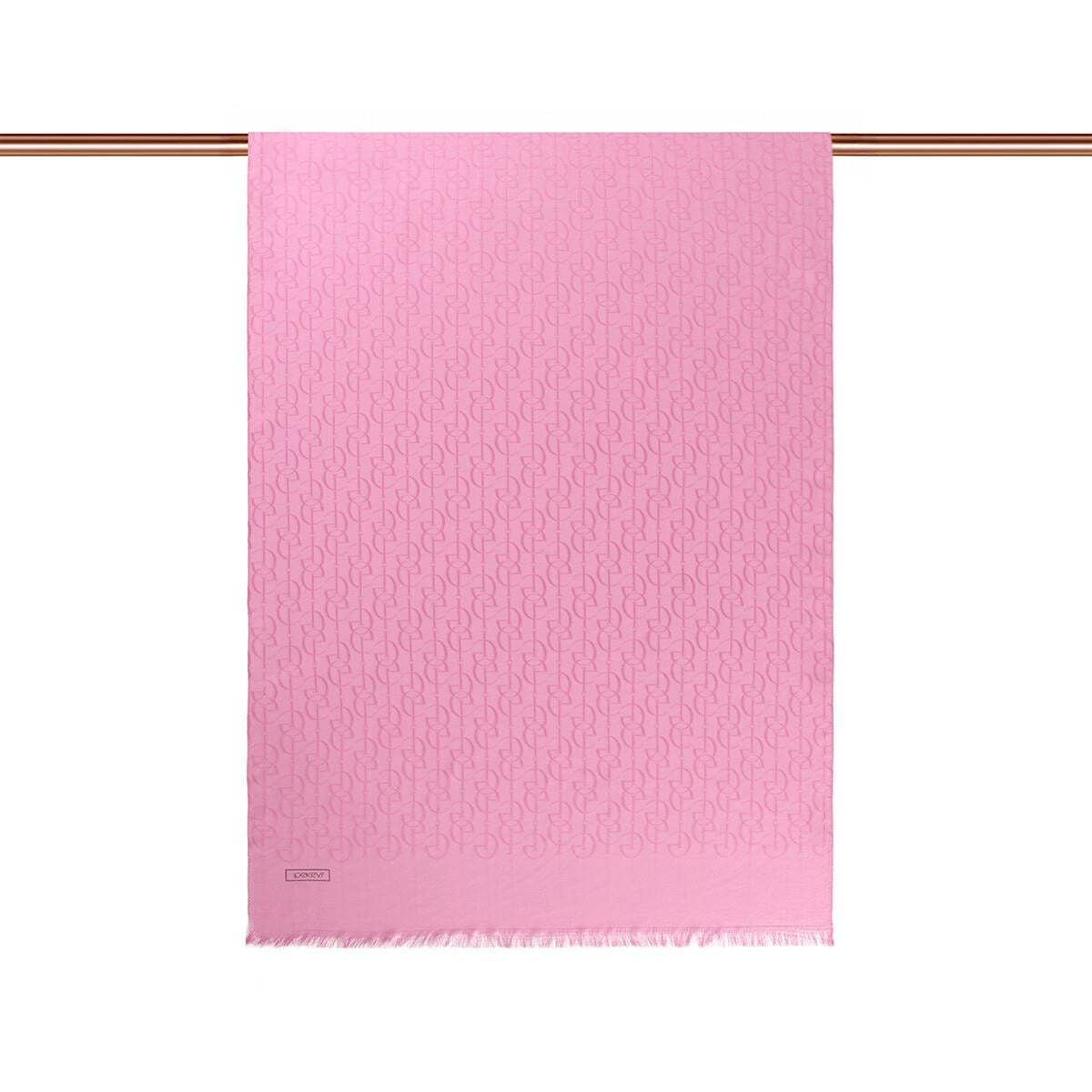 İpekevi Dört Mevsim İE Monogram Şal 04474-Şeker Pembe
