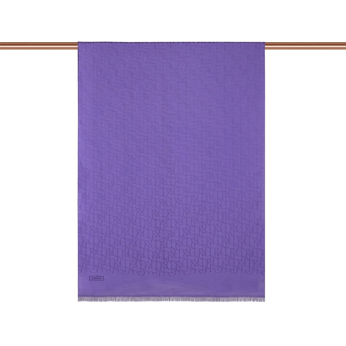 İpekevi Dört Mevsim İE Monogram Şal 04474-Eflatun