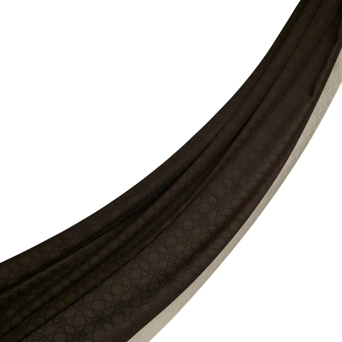 İpekevi Dört Mevsim Monogram Desen Şal 04356-Küllü Kahve